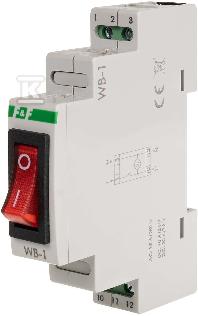 Two-position switch with red indicator - WB-1R