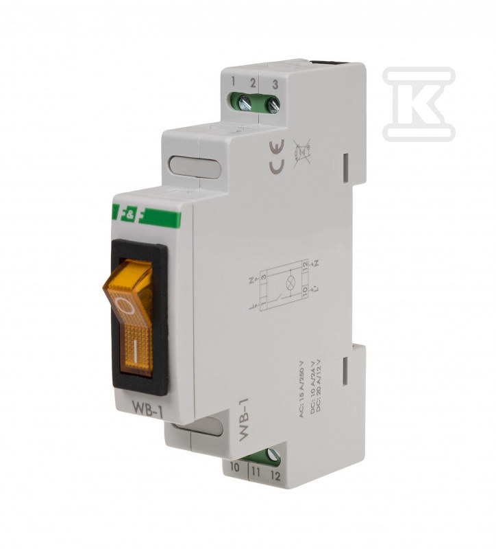 Two-position switch with yellow - WB-1Y