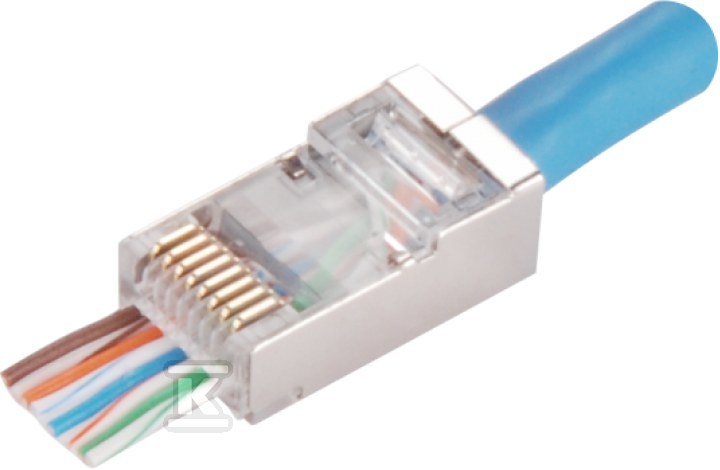 RJ45 STP cat.6 pass-through plug (pack - WT115