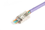 Wtyk RJ45 (8P8C) przelotowy, kat.5e, ekranowany, A WG 26-24, opakowanie 100 szt.