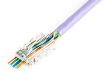 Wtyk RJ45 (8P8C) przelotowy, kat.5e, nieekranowany, AWG 26-24, opakowanie 100 szt.