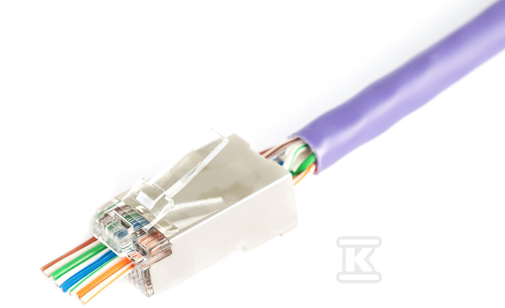 Wtyk RJ45 (8P8C) przelotowy, kat.6, - X-ML-6F-EZ