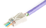 Wtyk RJ45 (8P8C) przelotowy, kat.6, ekranowany, AW G 26-24, opakowanie 100 szt.