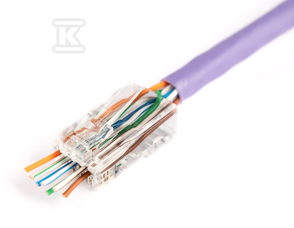 Wtyk RJ45 (8P8C) przelotowy, kat.6, - X-ML-6U-EZ