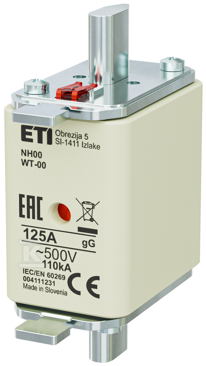 Вставка запобіжника - NH00 gG 125A/500V - 004111231
