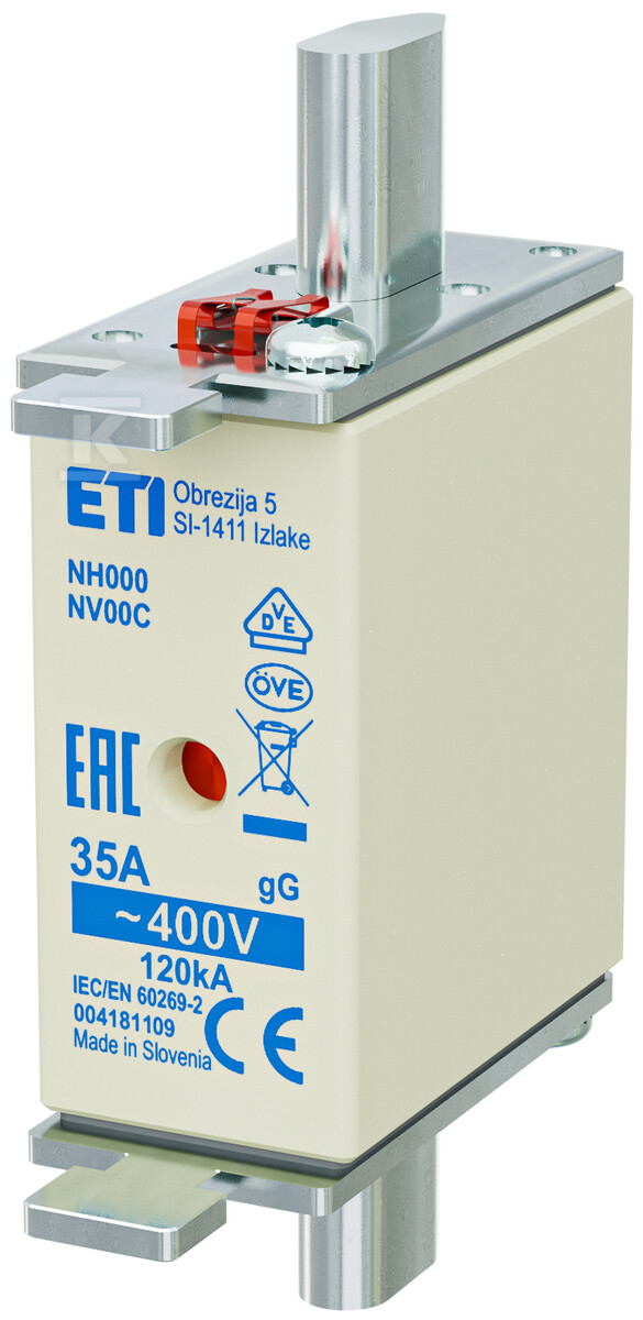Вставка запобіжника - NH000 gG 35A/400V - 004181109