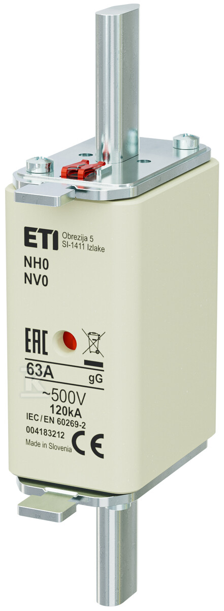 Вставка запобіжника - NH0 gG 63A/500V - - 004183212