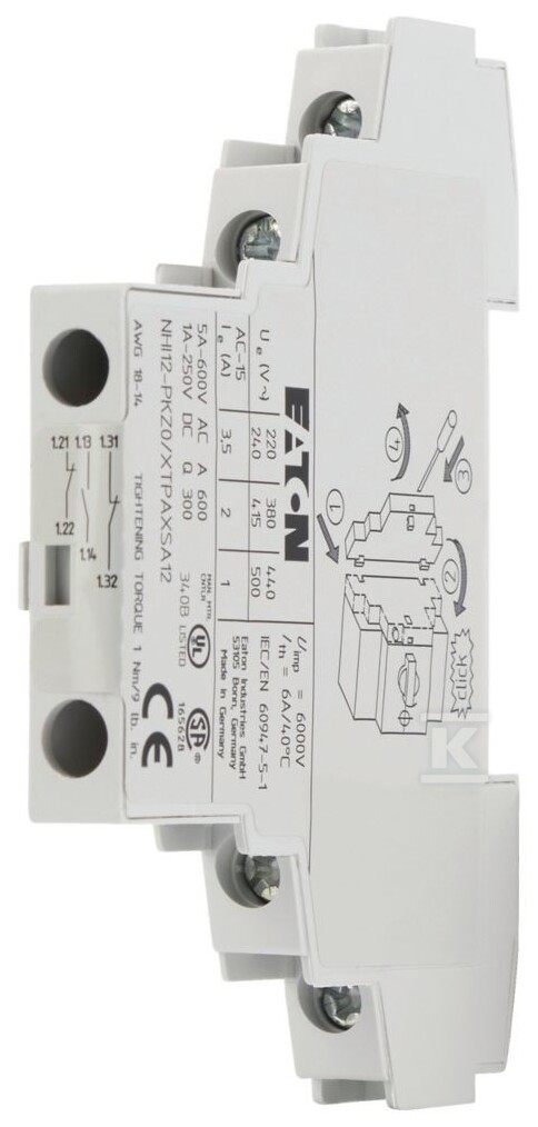 Segédérintkező blokk 1Z 2R NHI12-PKZ0 - 072895