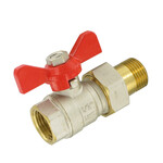Zawór kulowy z półśrubunkiem do rozdzielaczy 9800 i 9532 - 3/4"