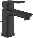 Змішувач для раковини CUBEO Розмір S матовий чорний обмежувач потоку 5 л/хв. комплект зливу з важелем