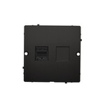 Комп'ютерна розетка RJ45 одинарна, категорія 5e (модуль). Монтаж розетки на гвинти до підрозетника, колір: чорний