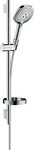 Zestaw prysznicowy Raindance Select S 120 3 strumieniowy/3jet EcoSmart z drążkiem 65 cm i mydelniczką, Chrom