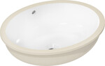 Umywalka podblatowa HG Xuniva D 450/350 bez otworu na baterię, z przelewem, Biały