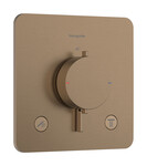 Bateria termostatyczna HG Ecostat Comfort Q do 2 odbiorników, podtynkowa, Brąz Szczotkowany