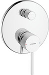 Jednouchwytowa bateria wannowa HG Zesis S, podtynkowa do iBox universal, Chrom
