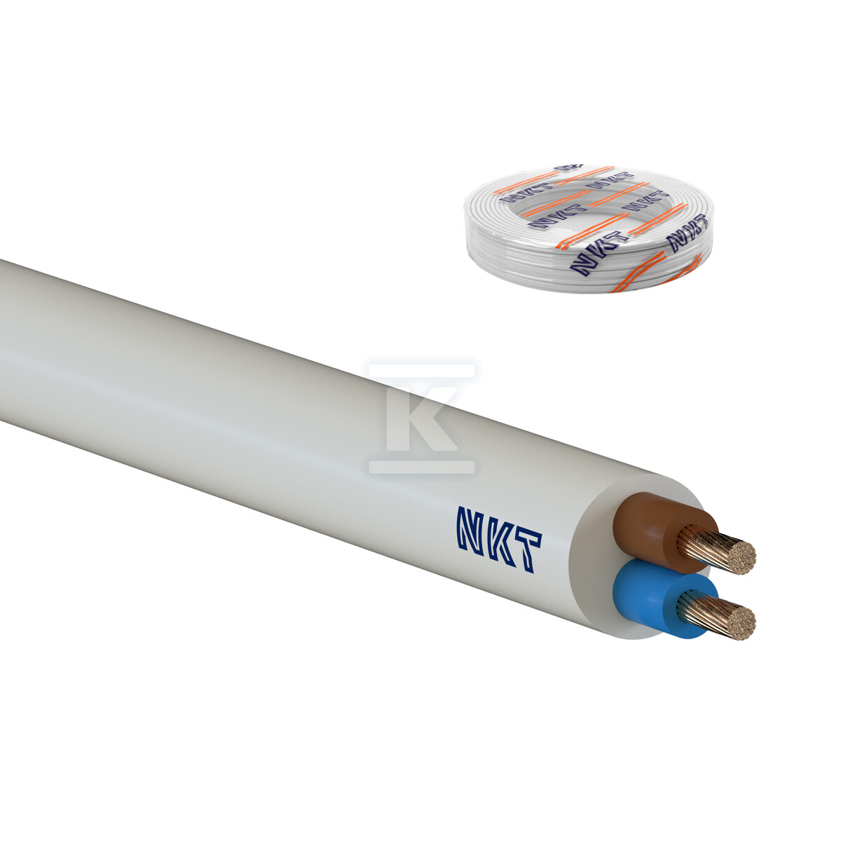 Гнучкий провід H03VV-F 2x0,75, білий. - 160062000C0100