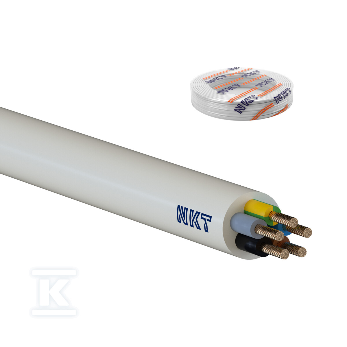 Гнучкий кабель H05VV-F 5G2,5, білий. - 160063006C0100