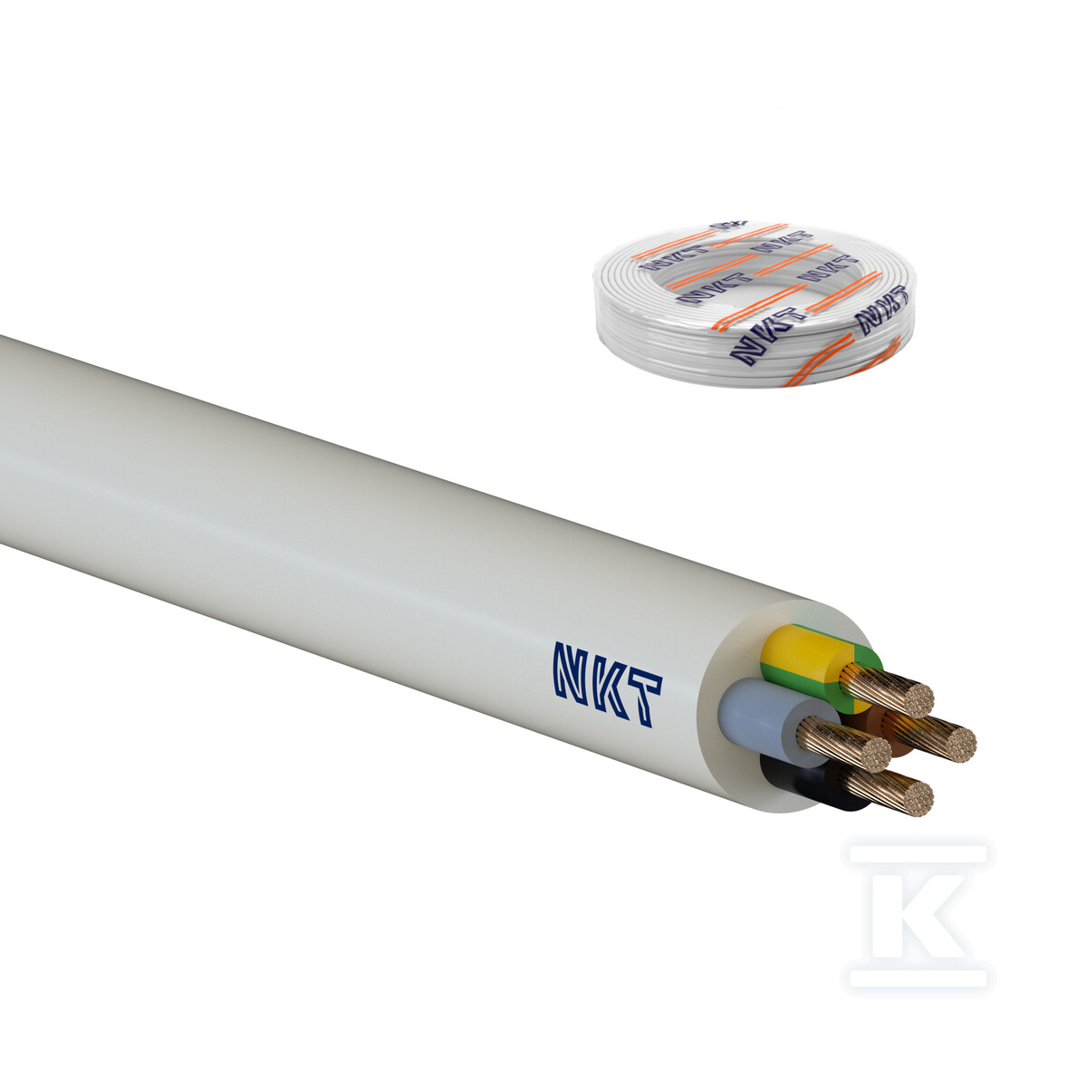 Fleksibilni kabl H05VV-F 4G1, beli. - 160063017C0100