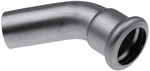 Kolano nyplowe 45° 1.4301 Inox - 76.1