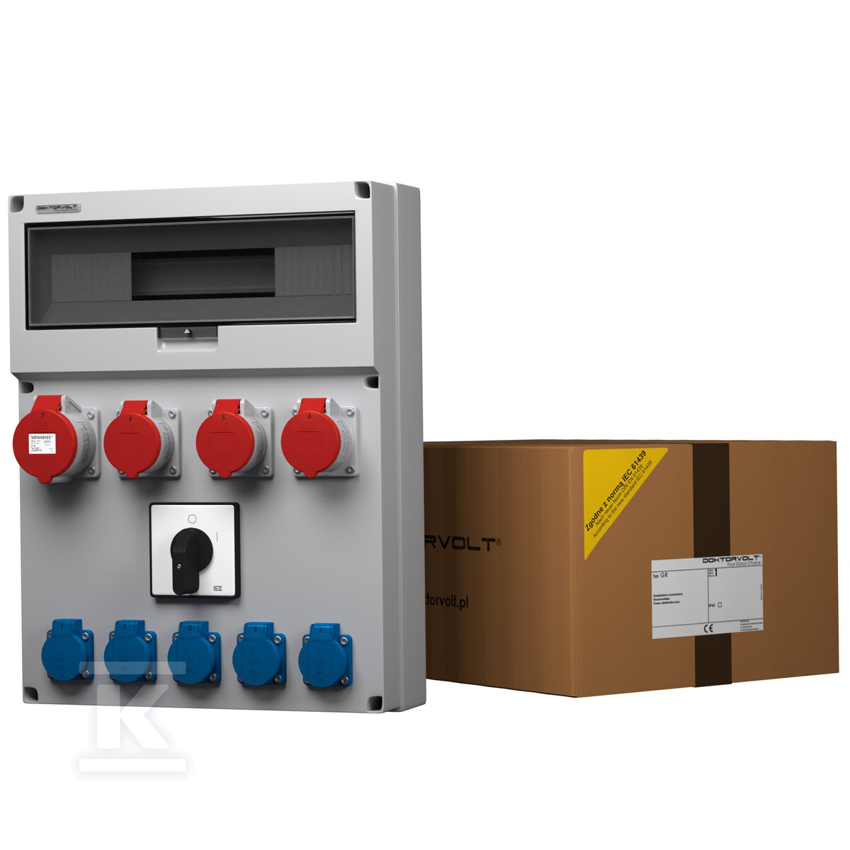 Építkezési elosztó GR 32A 3x16A 5x230V - DV-9061-D