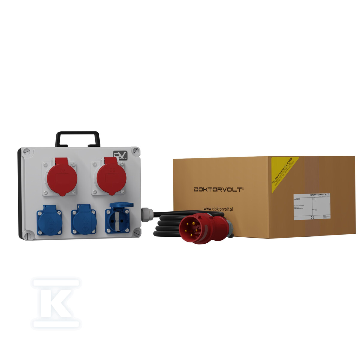Építési elosztó kábellel FRED SKH 2x16A - DV-6671-D