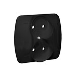 Подвійна розетка без заземлення, Σ16A, 250V~, гвинтові затискачі: чорний матовий, AKORD