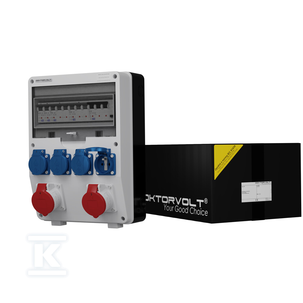 Építési elosztó TD-S/FI 2x16A 4x230V - DV-6862-F