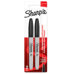 Перманентний маркер Sharpie Fine чорний 1,0 мм - 2шт. (пухир) /2пачка/