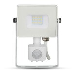 Naświetlacz LED V-TAC 10W SAMSUNG CHIP czujnik ruchu funkcja cut-OFF biały VT-10-S-W 3000K 800lm 5 lat gwarancji