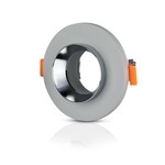 Oczko V-TAC gips beton GU10 okrągłe wpuszczane szary/chrom VT-862-MG