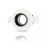 Oczko V-TAC gips GU10 okrągłe wpuszczane G-K białe+chrom VT-866-CRD 5 lat gwarancji