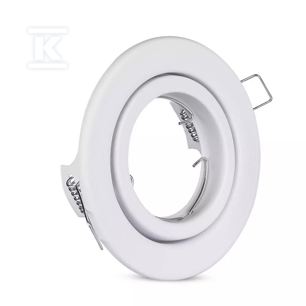 Oczko V-TAC GU10 okrągłe ruchome białe - 3469