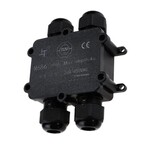 Puszka złączka mufa hermetyczna 4x4Pin czarna 0.5-4mm2 średnica przewodu 8-12mm IP68 V-TAC VT-871