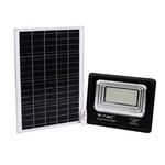 Naświetlacz LED solarny V-TAC 50W czarny IP65 pilot timer VT-300W 6000K 4200lm