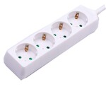 Przedłużacz 4 gniazda V-TAC (3G 1.5MM2 X 3M) biały VT-1104