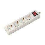 Przedłużacz 4 gniazda z włącznikiem V-TAC (3G 1.5MM2 X 5M) biały VT-1114