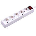 Przedłużacz 5 gniazd z włącznikiem V-TAC (3G 1.5MM2 X 1.5M) biały VT-1115