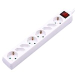 Przedłużacz 8 gniazd z przełącznikiem V-TAC 4+4 (3G 1.5MM2 X 1.5M ) biały VT-1118