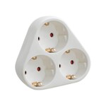 Rozgałęźnik 3x trójkąt 10/16A 250V V-TAC biały VT-1009