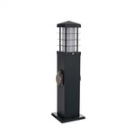 Słupek ogrodowy V-TAC 2 gniazda 45cm E27 IP44 grafit VT-1155-1