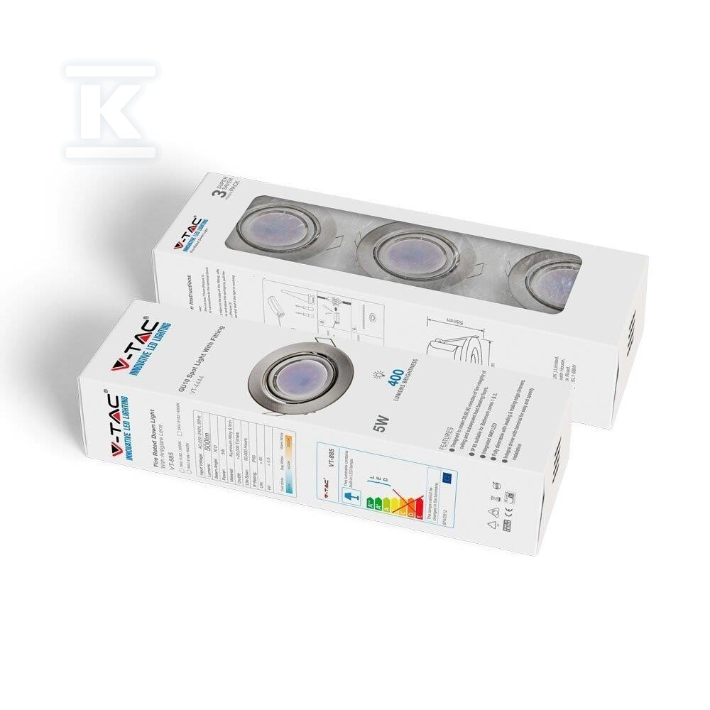 Zestaw oczek 3x5W GU10 satyna V-TAC - 8884