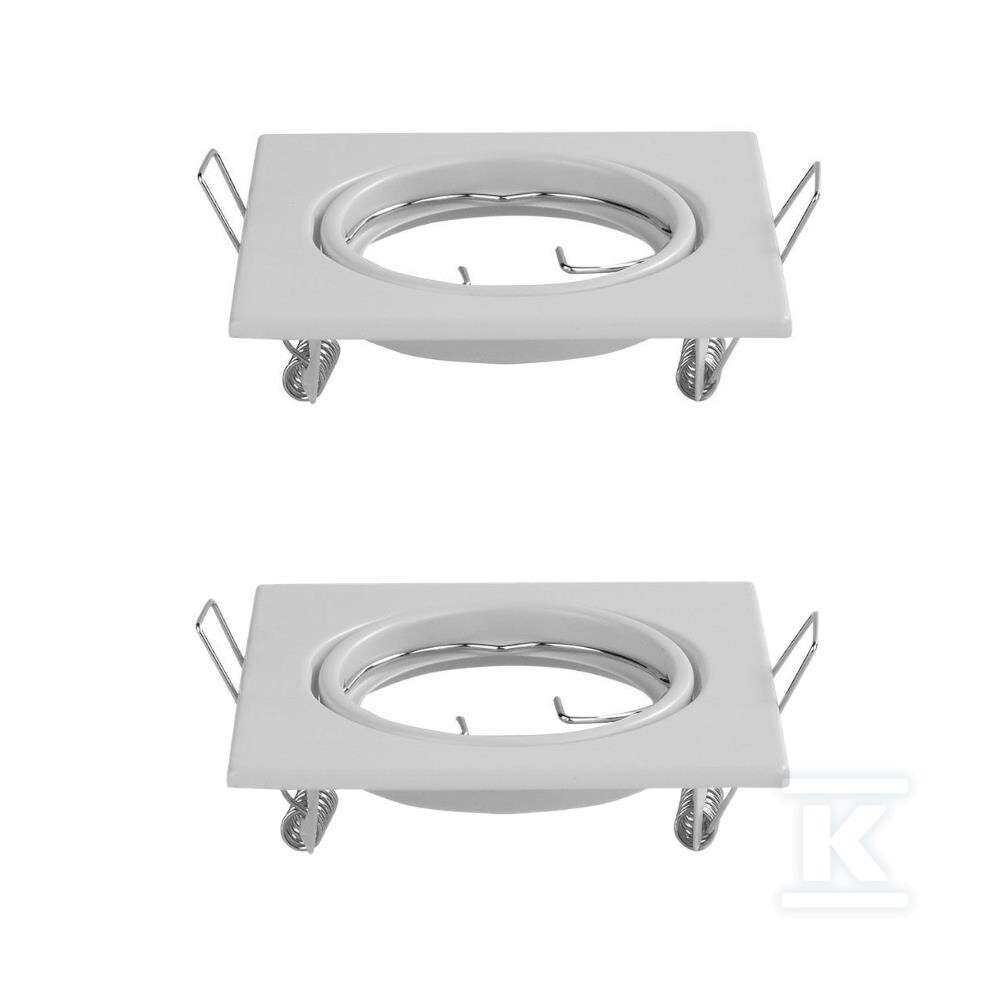 Oczko V-TAC GU10 kwadrat ruchome białe - 8941