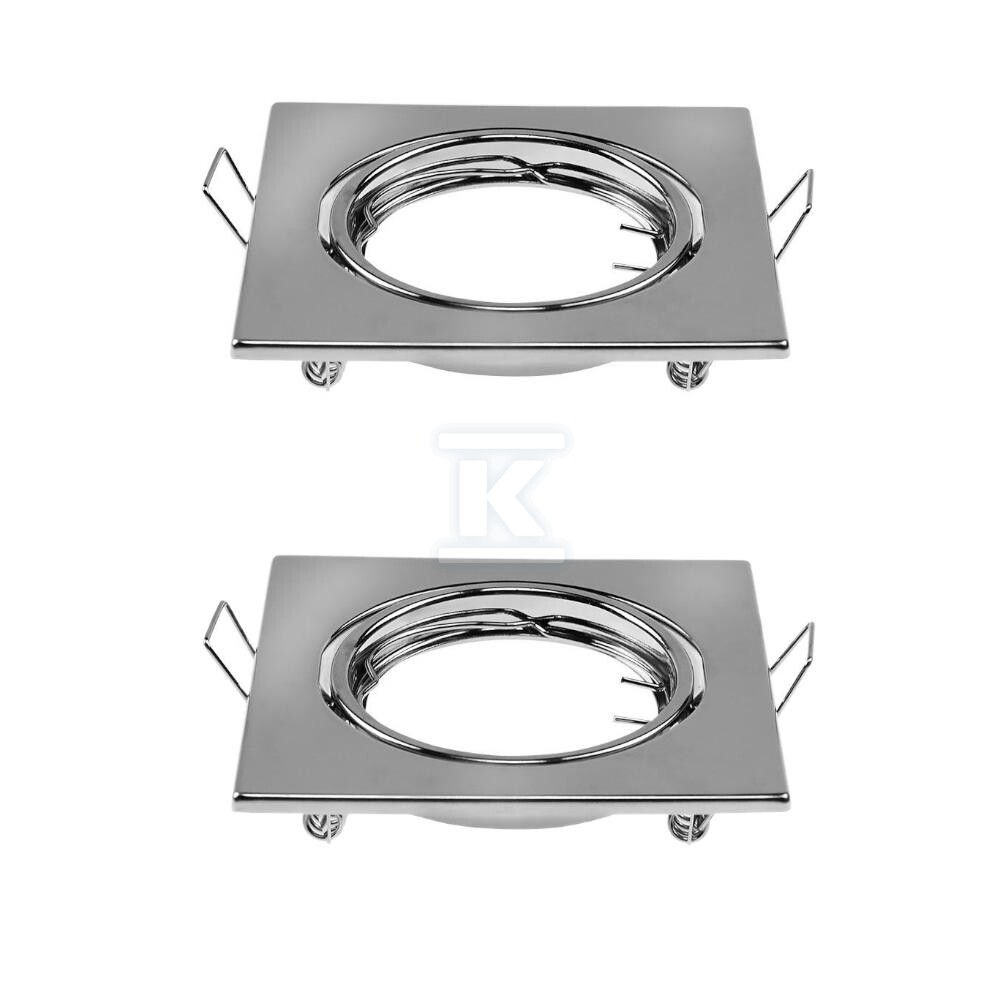 Oczko V-TAC GU10 kwadrat ruchome chrom - 8943