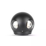 Kinkiet ścienny V-TAC 4W LED czarny okrągły IP65 VT-834-B 3000K 428lm