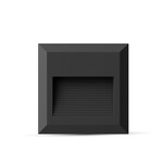 Oprawa schodowa 2W LED V-TAC czarna kwadrat 230V IP65 VT-1152 3000K 70lm