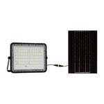 Naświetlacz LED solarny V-TAC 15W pilot auto timer IP65 czarny VT-120W 6400K 1200lm