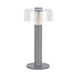 Lampka biurkowa nocna V-TAC 1W LED 30cm ładowanie USB ściemnianie szara VT-1049 3000K 100lm