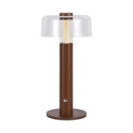 Lampka biurkowa nocna V-TAC 1W LED 30cm ładowanie USB ściemnianie brązowa VT-1049 3000K 100lm