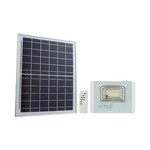 Naświetlacz LED solarny V-TAC 12W biały IP65 pilot timer VT-25W 6400K 550lm