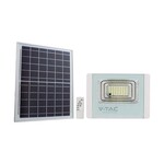 Naświetlacz LED solarny V-TAC 20W biały IP65 pilot timer VT-60W 4000K 1650lm